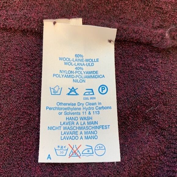 Vintage Burberrys Of London Maroon Wool Cardigan - Picture 6 of 7